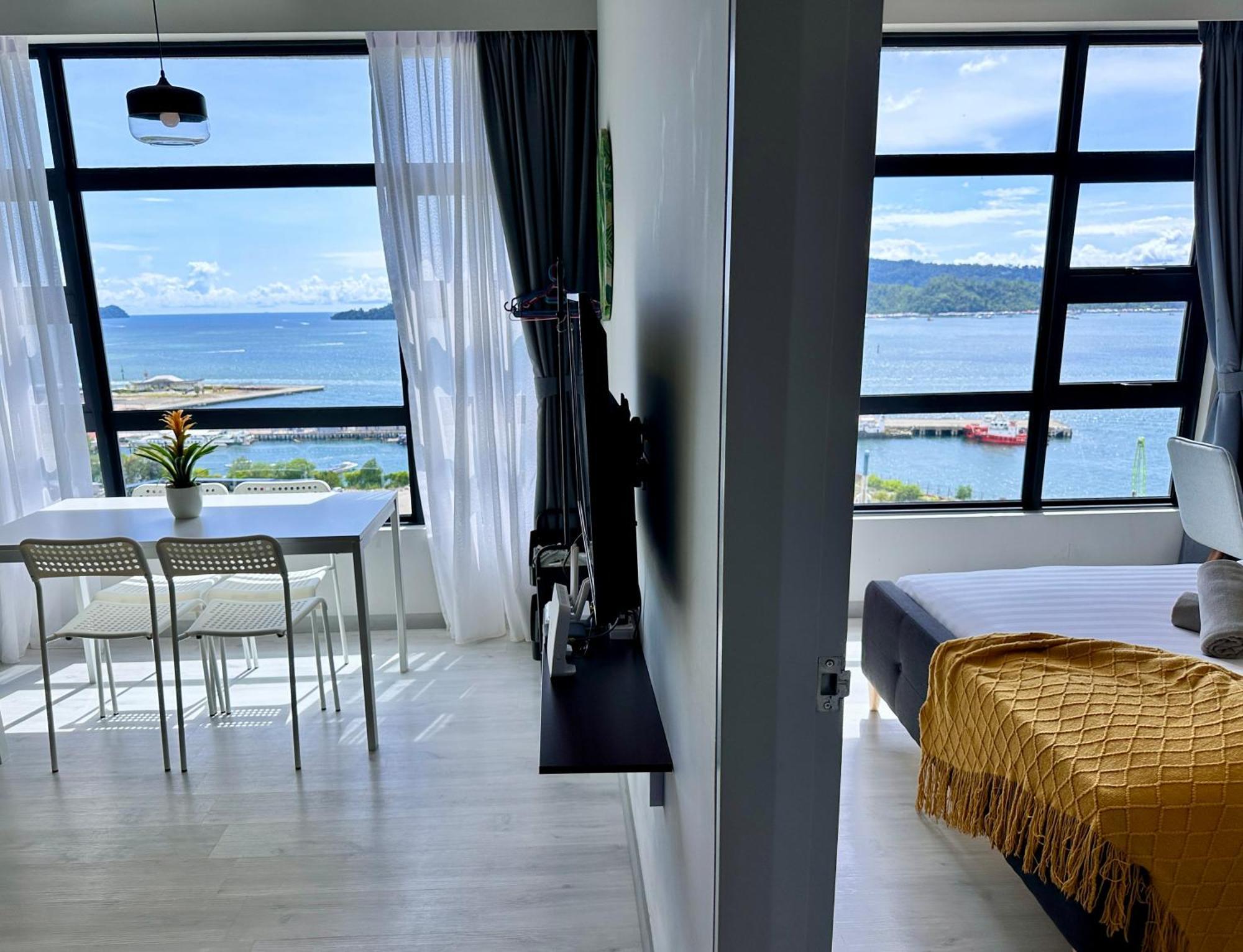 Jq1 Sea & Pool Or City View Wifi I Washing Machine For Some Units I Cuckoo Water Jesselton Quay By R2 Kota Kinabalu Exteriör bild