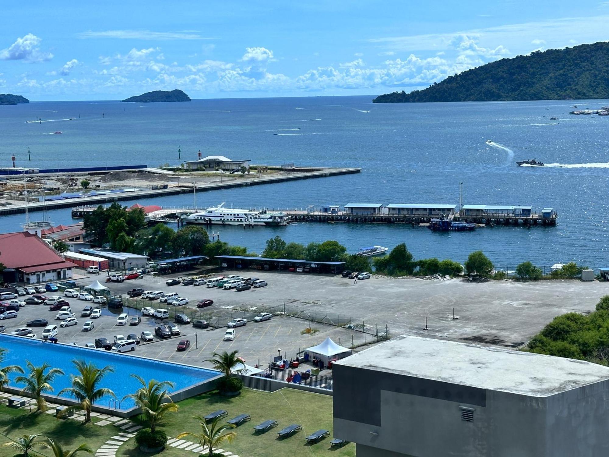 Jq1 Sea & Pool Or City View Wifi I Washing Machine For Some Units I Cuckoo Water Jesselton Quay By R2 Kota Kinabalu Exteriör bild