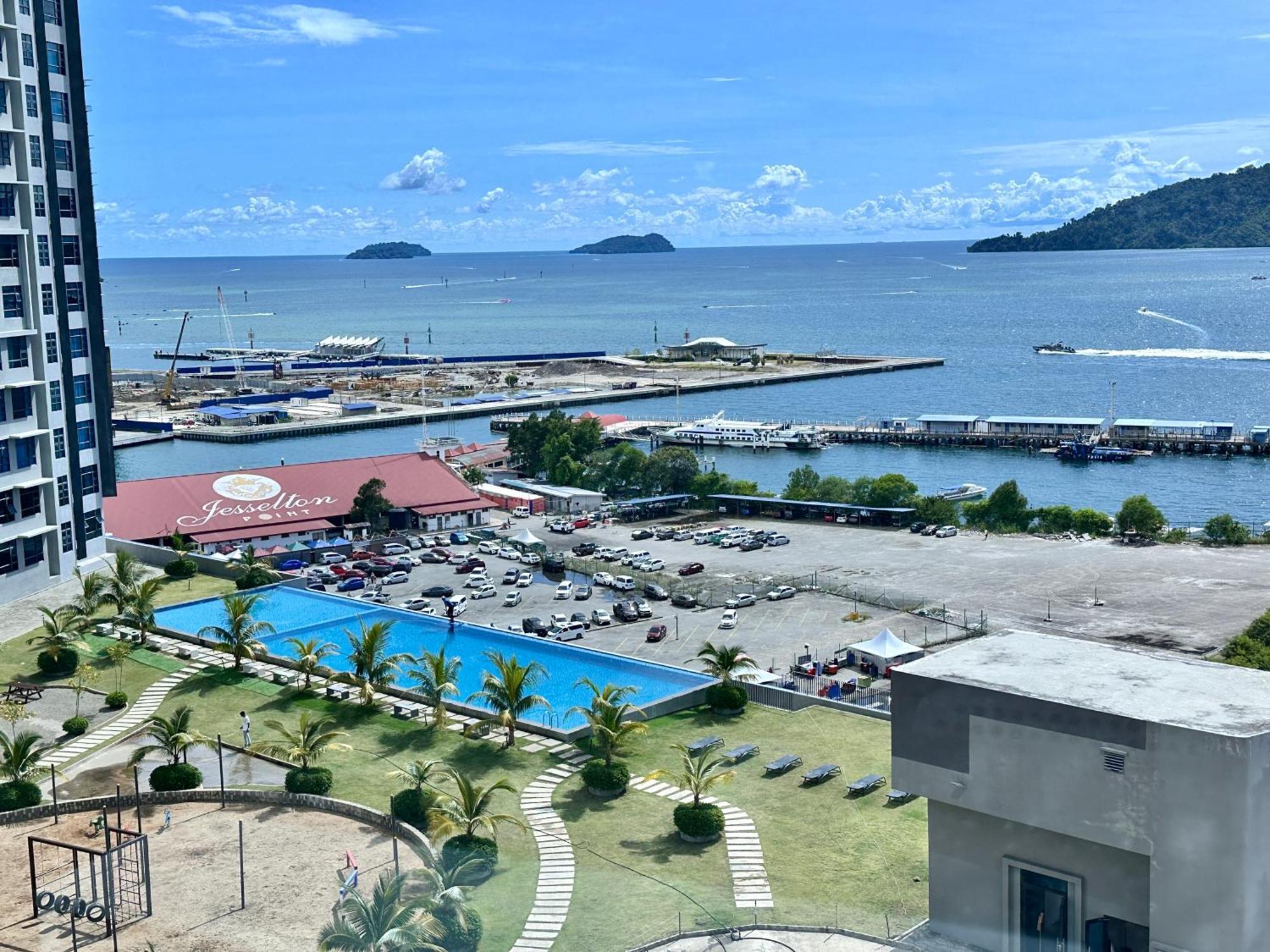 Jq1 Sea & Pool Or City View Wifi I Washing Machine For Some Units I Cuckoo Water Jesselton Quay By R2 Kota Kinabalu Exteriör bild