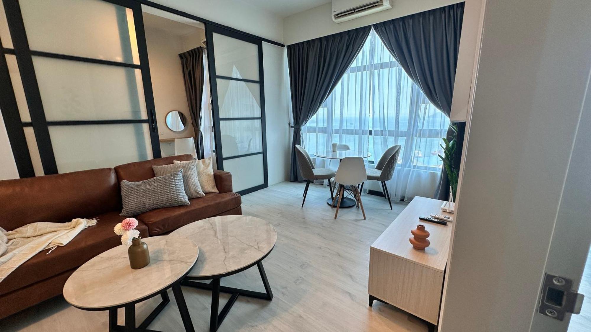 Jq1 Sea & Pool Or City View Wifi I Washing Machine For Some Units I Cuckoo Water Jesselton Quay By R2 Kota Kinabalu Exteriör bild